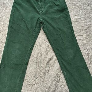 NORTHERN REFLECTIONS WEEKEND CLASSIC GREEN CORDUROY TROUSERS